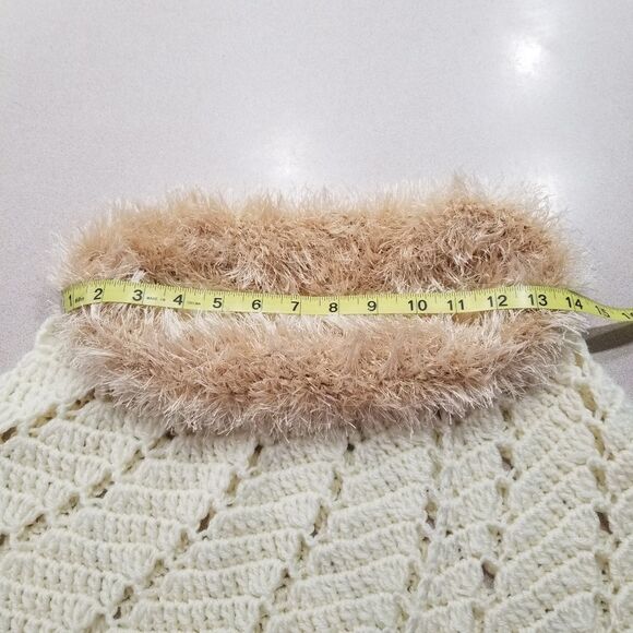 Handmade Crochet Shawl Eyelash‎ Fun Fur Trim - Picture 9 of 13